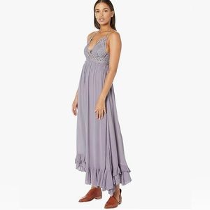 Nwt Free People Adella Slip Maxi Dress Size XSmall Color Soft Grey